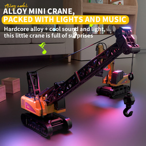 Mini Grúa de Control Remoto a Escala 1:64, Juguete de Vehículo de Ingeniería con Luz, Decoración de Escritorio, Regalo de Cumpleaños o Festividades - Product Image 2