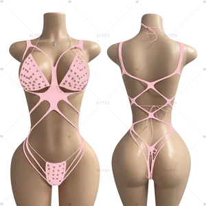 ELITES Short twerk taille haute porte-jarretelles personnalisé en gros Pole Dance - Product Image 3