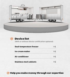 Camion de restauration mobile en acier inoxydable de forme carrée, bar à bière, chariot à glaces, chariot à hot-dogs, chariot à pizzas, chariot à café, remorque alimentaire avec équipement de cuisine - Product Image 5