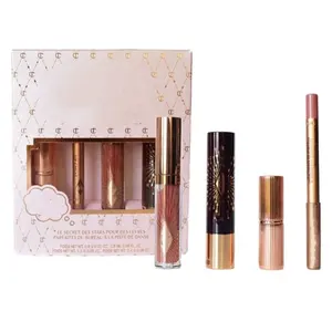 High Quality Smudge Proof Beauty Makeup Kit 4 Pcs High Pigment Matte Colors Lip Kits Private Label Custom