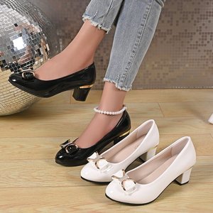 Zapatos Mary Jane de Invierno Andorran con Punta Abierta, Suela de PVC y Parte Superior de Cuero Sintético - Product Image 2