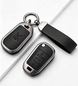 <span class=keywords><strong>Logo</strong></span> imprimé de haute qualité pour <span class=keywords><strong>citroen</strong></span> peugeot <span class=keywords><strong>ds3</strong></span> c5 cuir en alliage de zinc métal voiture clé à distance coque de couverture avec porte-clés - Product Image 6