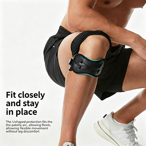 Sangle rotulienne sportive réglable avec bouton rotatif, stabilisation par compression et coussinet en silicone antidérapant - Product Image 6