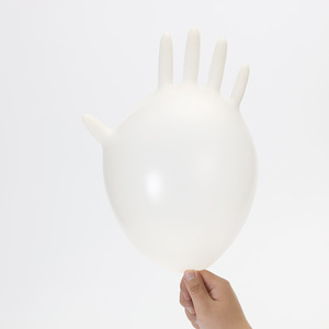 Nitrile Disposable <b>Gloves</b> White And Pink 30 Cm Length Thickened For Health Use One Time Use - Product Image 1