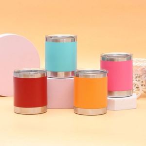 แก้วน้ำรถยนต์สแตนเลสขนาด 240 กรัม น้ำหนักเบา 10 ออนซ์ ฝาเลื่อนสุญญากาศ เก็บอุณหภูมิ ทรงกระบอกสั้น - Product Image 1