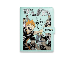Carnets A5 Papeterie Haikyuu Hinata Shoyo Imprimé Lignes Rayées Papier Détachable Artisanat Écriture Anime Carnet à Boucle en Cuir