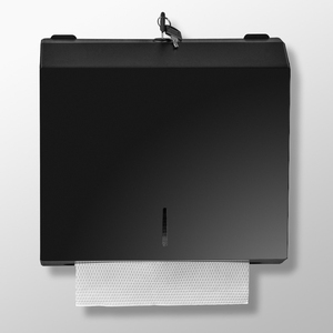 Distributeur mural commercial moderne en acier inoxydable 304 pour serviettes en papier pliées en C/multi-pliées/tri-pliées et serviettes à main avec serrure pour salle de bain - Product Image 3