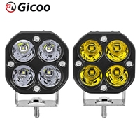 Nouvelle barre lumineuse de travail LED Gicoo 3 pouces en aluminium IP67 étanche 12V pour moto, voiture, VTT 40W 4000LM