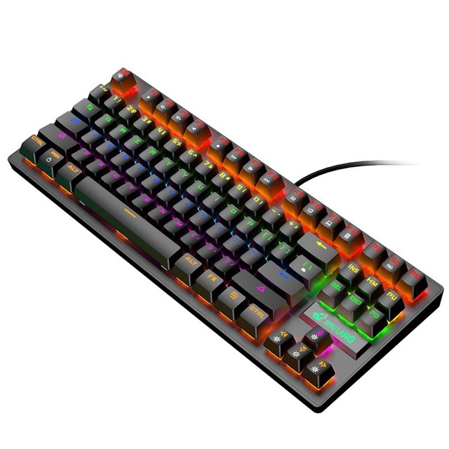 Freewolf K2 Punk Mechanical Keyboard 87 Keys LED Backlit USB-C Wired Programmable Anti-Ghosting Gaming Competitive Keyboard