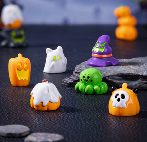 Sculture Artistiche in Resina Dipinte a Mano a Forma di Zucca Fantasma, Decorazioni Miniatura di Halloween per <span class=keywords><strong>Giardino</strong></span>, Casa e <span class=keywords><strong>Villaggio</strong></span> - Product Image 4