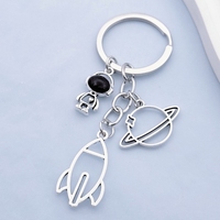 Mode bricolage accessoires espace homme fusée univers créatif porte-clés amitié cadeau sac pendentif