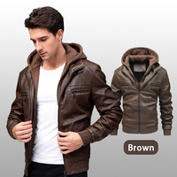 Veste bomber décontractée pour homme de style européen américain, streetwear, printemps automne, mode, cuir PU, veste d'extérieur