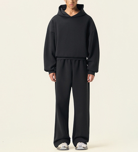 HEPL050 pamuk kalın erkek giyim özel 3D Premium mahsul Boxy Fit Hoodie Unisex Hoodie tüm baskı işlemeli OEM astarlı kapüşonlu - Product Image 3