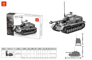Mới <span class=keywords><strong>Wange</strong></span> 4512 WW2 Quân Đội Dicker Max Xe Tăng Vận Chuyển Quân Đội Xe Gạch 4514 T-34-85 Vừa Xe Tăng Đồ Chơi Xây Dựng Khối Bộ - Product Image 3
