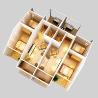 Villa préfabriquée en béton, maison de luxe à deux étages, 4 à 5 chambres, maisons préfabriquées modernes, maison préfabriquée modulaire