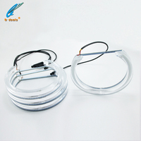 Nouveaux feux de jour à LED RGB 12V 131 mm*4 en forme de demi-cercle, yeux d'ange lumineux pour BMW E36 E38 E39 E46, accessoires de phares de voiture, rénovation