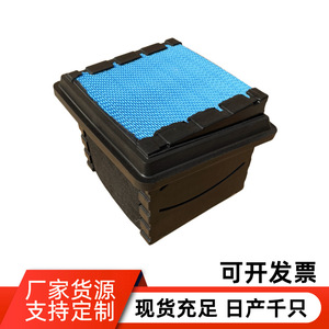 <b>Tool</b> <b>Box</b> With Blue Lid 30L <b>Waterproof</b> Portable Stackable Lockable For Vehicle Storage - Product Image 2