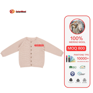 Solarwool BSCI Factory OEM OEKO-TEX100 GRS RWS <span class=keywords><strong>WOOLMARK</strong></span> Personnalisation Pull en laine mérinos pour enfants filles - Product Image 1