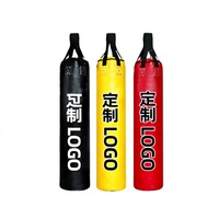 Sac de frappe lourd en cuir personnalisé à faible MOQ, absorbant les chocs, pour le kickboxing et l'entraînement physique