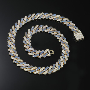 Collar Geométrico Chapado en Oro de Doble Color Estilo Hiphop Clásico, Cadena de Aleación Vintage para Hombre, Joyería de Moda - Product Image 1