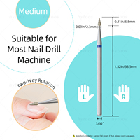 HYTOOS 2mm Mini bourgeon diamant forets à ongles russe cuticules ongles sécurité professionnelle sous les ongles peau morte nettoyant outils