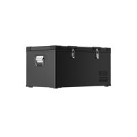 Réfrigérateur-congélateur à double zone de luxe de grande taille 91-101L, compresseur 12v 24v 220v pour camion, alimenté par énergie solaire, camping-car, camping
