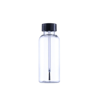Nouvelle bouteille en plastique pour vernis à ongles avec pinceau, conteneur d'huile essentielle 10ml 15ml 30ml transparent, logo et couleur personnalisés avec tête de pinceau
