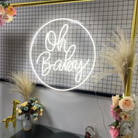 Fournitures pour fête de révélation de sexe, lettres lumineuses LED OH BABY de 3 pieds et 4 pieds, décoration de fête prénatale pour la décoration de fête de bébé