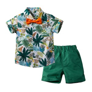 Ensembles de vêtements pour enfants, vêtements d'été pour bébés, ensembles de shorts mignons pour garçons, prix de gros - Product Image 1