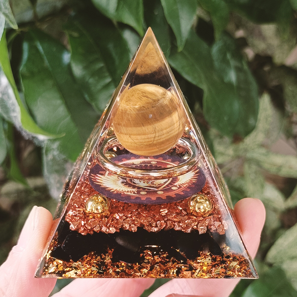 Nueva cuenta de oro de obsidiana ojo de tigre, 6 cm