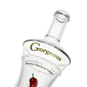 <span class=keywords><strong>Bouteille</strong></span> d'<span class=keywords><strong>alcool</strong></span> 375ml 500ml 700ml 70cl 1000ml 1L vide <span class=keywords><strong>de</strong></span> givre personnalisée Oslo Pulque Vodka Flint en verre transparent avec bouchon en liège - Product Image 6