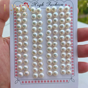 Phụ Nữ Tinh Tế Bông Tai Làm Hạt Nhỏ 2-5Mm 4-6A Tự Nhiên Nút Ngọc Trai Nửa Lỗ Trong Màu Trắng Hồng Tím Cho Đính Cườm Đồ Trang Sức - Product Image 1