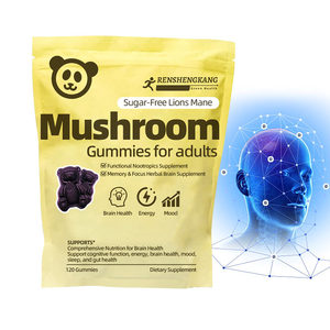 Oem Suikervrije Leeuwen Manen Paddenstoel Gummies Volwassenen 'Functionele Nootropica Supplement Voor Geheugenfocus Kruidenbrein Gummy Candy - Product Image 1