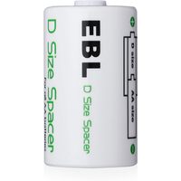 Adaptateurs de piles EBL taille D, convertisseur d'entreposage de piles AA en taille D, à utiliser avec des piles AA rechargeables - Lot de 4