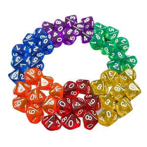 ลูกเต๋าอะคริลิคทรงกลมหลายเหลี่ยม สีโปร่งแสงหลากสี รุ่น Spot DND10 สำหรับเกมบนโต๊ะ ของตกแต่งสำหรับกลุ่มกิจกรรม - Product Image 5