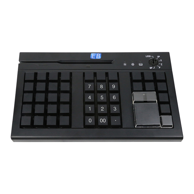 KB-50 New Programmable USB 2.0 Mechanical Plastic POS Keyboard Magnetic Card Reader Multi-Layer Key Support Dustproof Waterproof