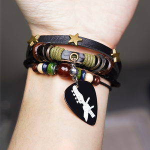Pulsera Personalizable de Celuloide con Forma de Púa de Guitarra para Hombre, Compatible con Bajo, Resistente al Agua y Duradera, Regalo para el Día de San Valentín - Product Image 4