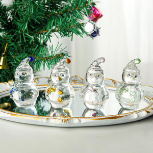Figuras Decorativas de Cristal Ecológicas con Forma de Muñeco de Nieve, con Sombrero de Copa, Decoración Navideña, Pisapapeles, Decoración para Mesa y Hogar - Product Image 6
