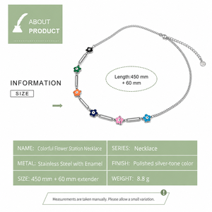 Collier en Y avec zircone cubique, en acier inoxydable plaqué or 14 carats sous vide, chaîne délicate à maillons - Product Image 3
