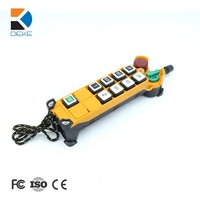 Interrupteur à télécommande sans fil 8 canaux F24-8D avec portée de 100 m, étanche, pour grue de levage