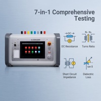 Système de test de transformateur 7-en-1, 7 fonctions professionnelles, dispositif de test de transformateur intégré pour le terrain des postes de transformation