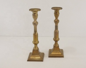 <b>Brass</b> <b>Candlestick</b> Holder Set of 2 Durable Home Decoration Metal Candle Holders - Product Image 1