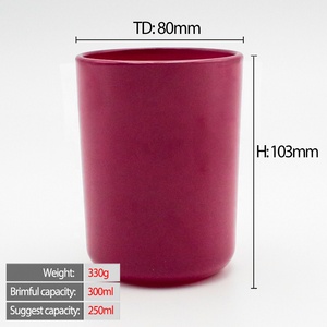 FENGJUN Vente en gros de pots à bougies en verre coloré avec couvercle en bambou 10oz, centre de table, décoration de cheminée pour mariage, fourniture en gros - Product Image 2