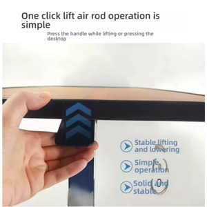 High Quality Hospital Mobile Laptop Cart <b>Folding</b> <b>Desk</b> Bedside <b>Table</b> Movable Preumatic Computer Bed Sofa Side <b>Desk</b> with Wheels - Product Image 4