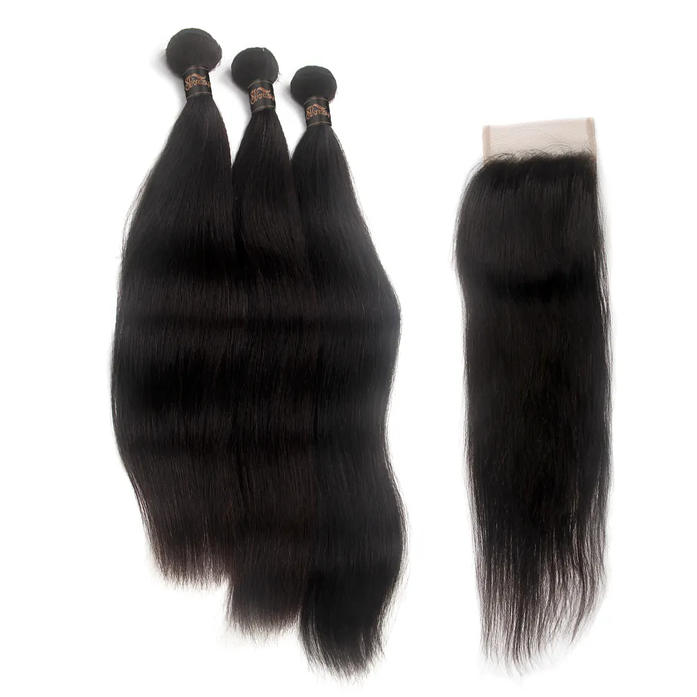 Wholesale Factory Price Hair Straight Natural Color Human Hair With Closures