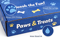 Boîte d'emballage cadeau personnalisée avec impression en relief pour abonnement de marque animale de compagnie |   Boîtes rigides écologiques à fermeture magnétique pour aliments pour chiens et chats