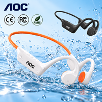 Écouteurs à conduction osseuse AOC Bluetooth 5.4, écouteurs sportifs à oreille ouverte, étanches IPX4, haut-parleur de 13 mm, charge magnétique, OEM ODM