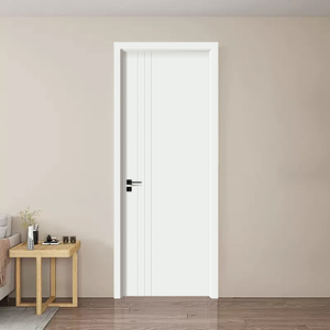 Pintu Masuk Kayu Solid Desain Modern Kustom Produsen untuk Apartemen Hotel Harga Murah untuk Dekorasi Rumah Kamar Tidur - Product Image 2