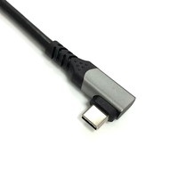 Câble USB-C vers USB-C à angle droit 90 degrés, 1 m, haute vitesse, pour ordinateur portable, smartphone, tablette, périphériques