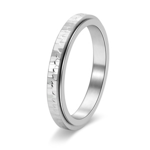 Nuevo Anillo Giratorio de Acero Inoxidable de Alta Gama para Mujer, con Diseño de Perforaciones Finas de 3MM de Ancho, Anillo de Cola de Caballo - Product Image 4